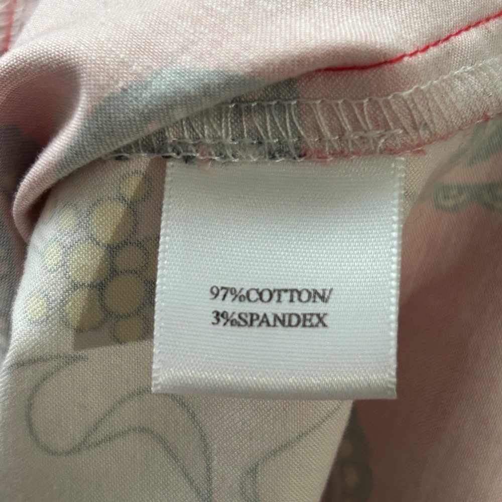 Red Print Jacket 8 Button Up Lightweight Artsy - image 5